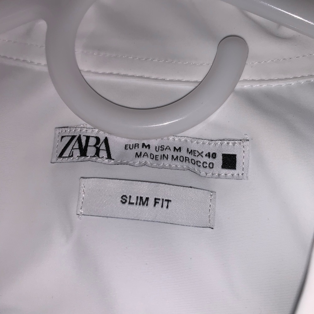 Zara White Slim Fit Men's Shirt